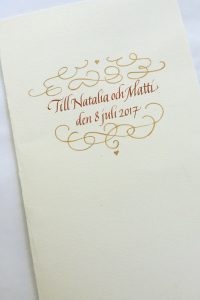 kalligrafi. bröllopskort