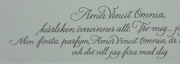 kalligrafi, brev, Eva Attling